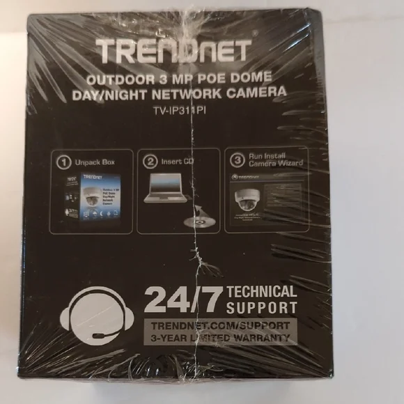 Trendnet TV-IP311PI 3 Megapixel PoE Dome Network Security Camera